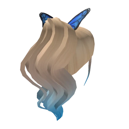 Anime Butterfly Ponytail Blonde to Blue