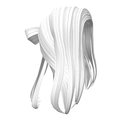 Long White Fashionable Bow Hair