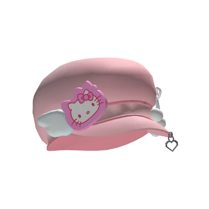 ୨♡cute pink kitty hat w/ wings on the sides♡୧ 