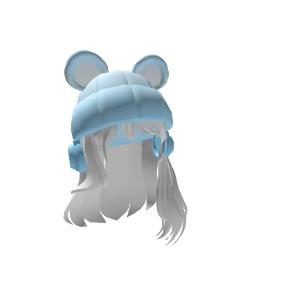 Hair with Blue Bear Beanie