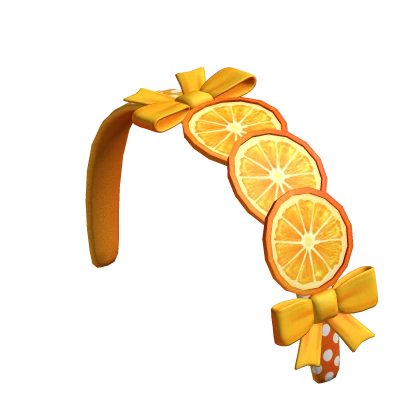 Igari Orange Polka Dot Headband