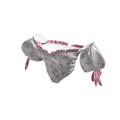 BB Floral Puff Sleeve Corset Coquette Girl