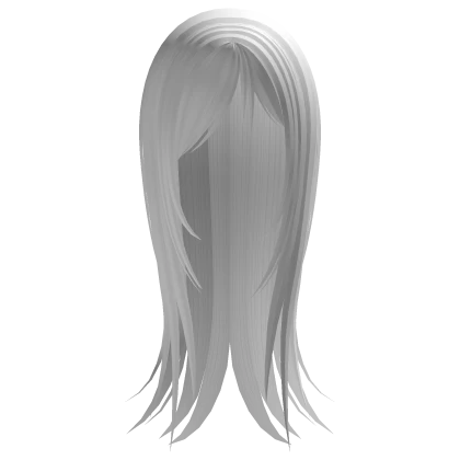 Vampire Long Hair with Side Bangs White