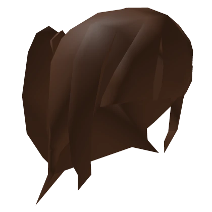 Low Poly Half Up Twintails - Brown