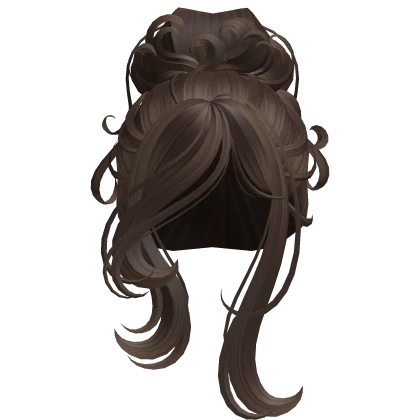 Swirly Curled Salon Bun (Brown)