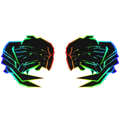 Rainbow Cartoony Wings