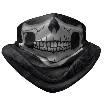 Neck Scarf Black Skull Ghost 
