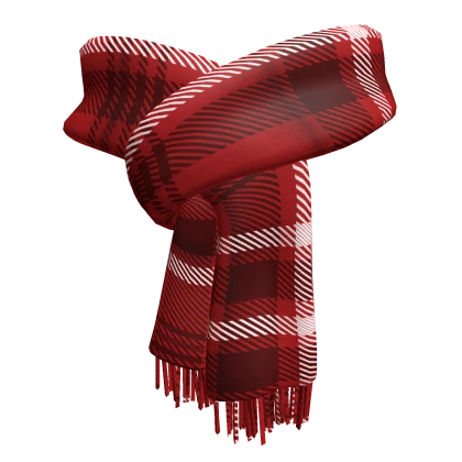 Christmas Red Plaid Stripes Scarf