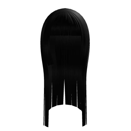 𐙚 cute black goth long hime cut hair