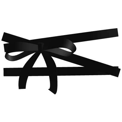 ♡ cute dainty black ribbon bandages