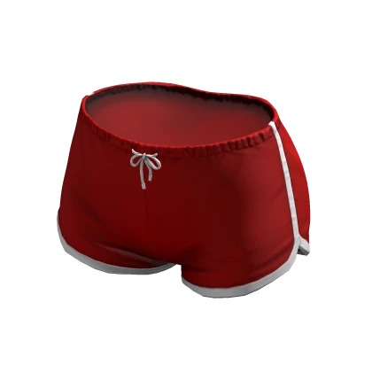 Athletic Dolphin Shorts Red Mini Sweat Gym Y2K