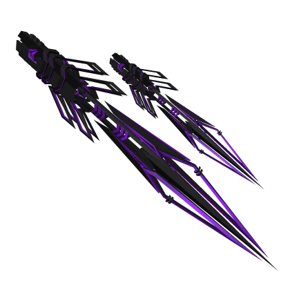 [1.0] Dark Purple Dual Waist Cyberpunk Sword X1