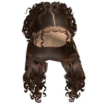 ☆ Brown Curly Half Up Half Down