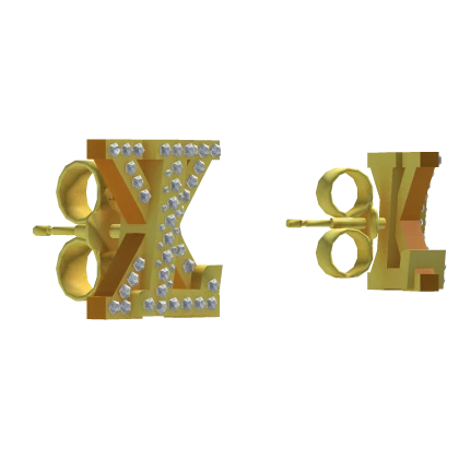 Gold Diamond XL Designer Earrings