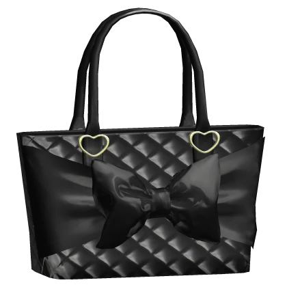 Mcbling 2000s Gyaru Bow Shoulder Bag in Black