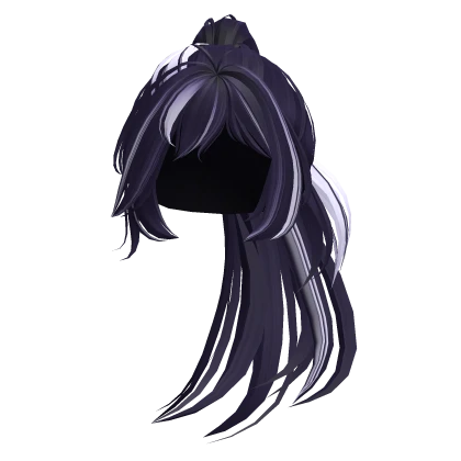 Two-Tone Anime Ponytail w/ Bangs (Purple) 