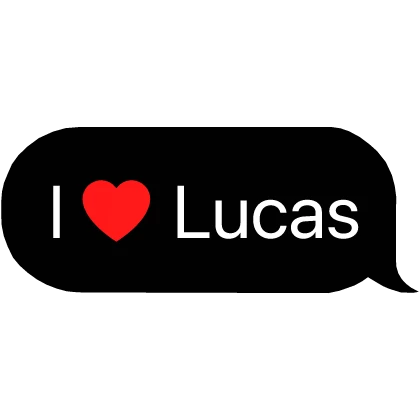 I Heart Lucas Stranger Things Text Bubble