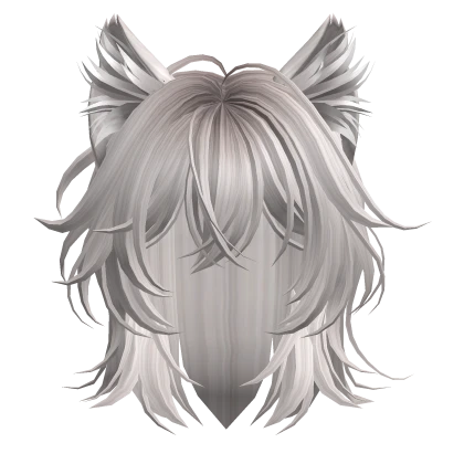 Silver Cat Ears Hairstyle