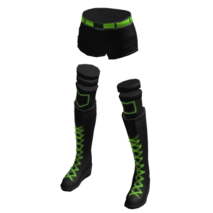 Goth Bare Thighs Chartreuse