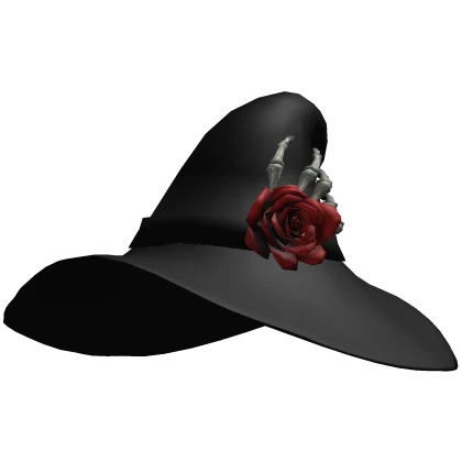 Gothich Witch Hat w/ a Rose