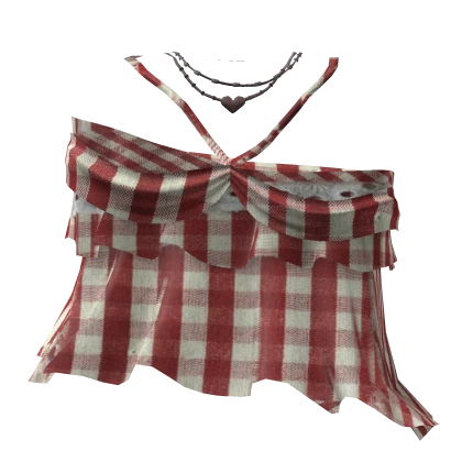 ʚ plaid igari summer string slipped mori kei top