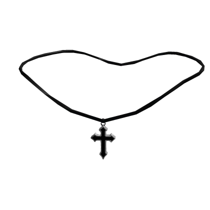 1.0 black gothic cross necklace