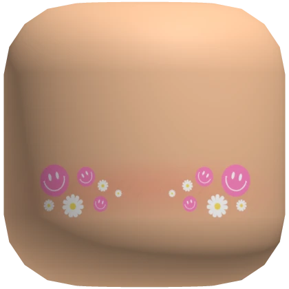 Preppy Smiley Daisy Blush Face