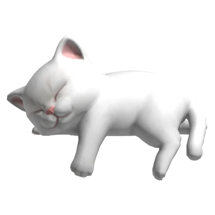 Cute Sleeping Cat Kitten - White [1.0]