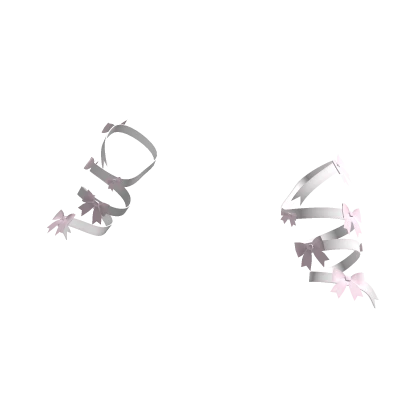 🤍 dollette laced ribbon arm bows white & pink