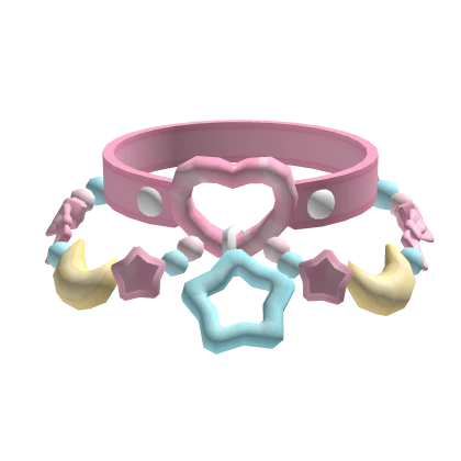 𐔌 pink kawaii necklace decora harajuku collar