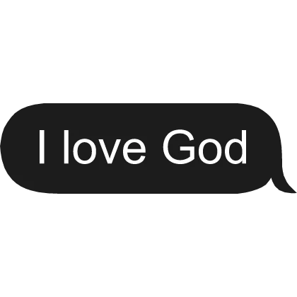 I love God text