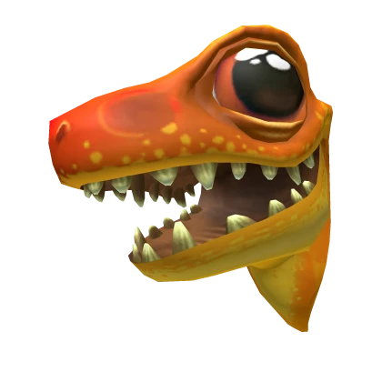 Orange Raptor Head 🦖