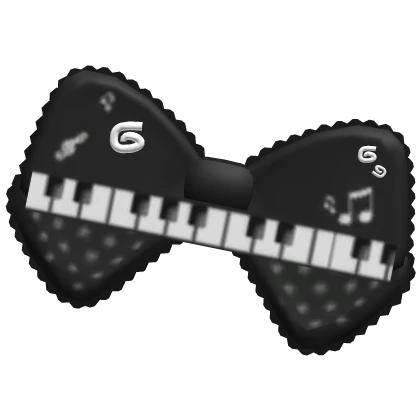 ♪﹕piano white musical notes bow