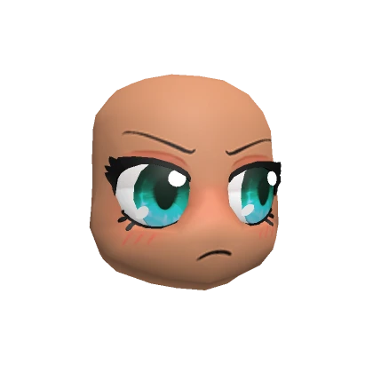 Tsun Anime Head (Teal Eyes) 