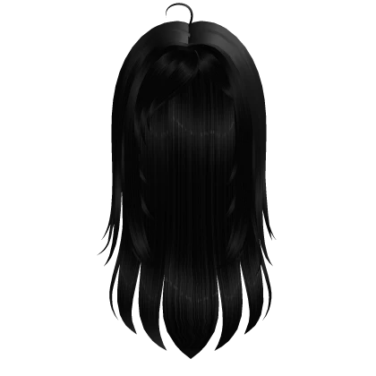 Yura Cute Anime Girl Side Swept Hair Black