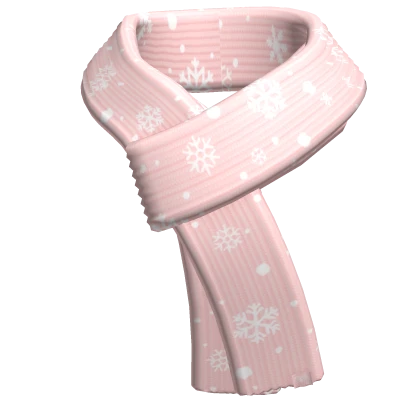 Pink Christmas Snowflake Scarf 3.0