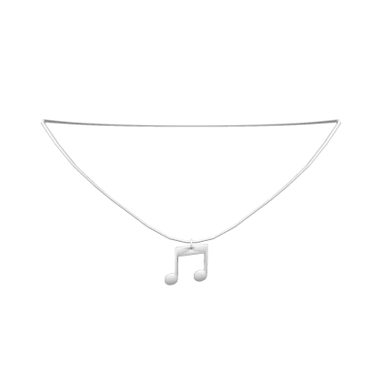♡ : (1.0) white music note necklace