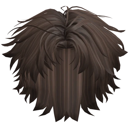 Brown - Anime Male Messy Mullet Hair (Short)