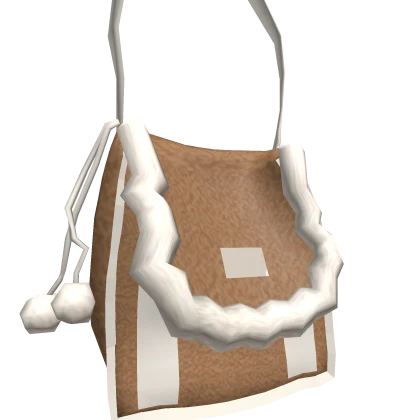 Beige Fluffy Shoulder Bag