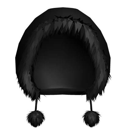Fur Winter Hood Black