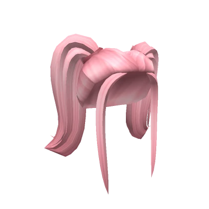 short pink ponytails