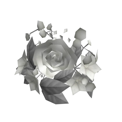 White Silver Flower Headpiece