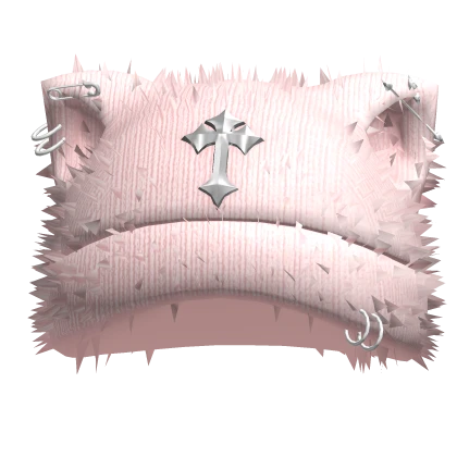 Pink Emo Fur Cat Ear Beanie (Noo Ear Fluff)