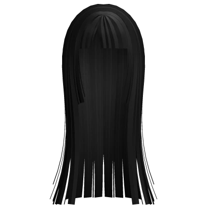 ♡ long wispy anime hime cut in black