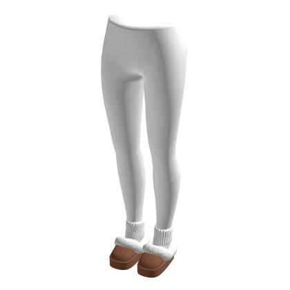 Leggings w/ Fluffy Slippers