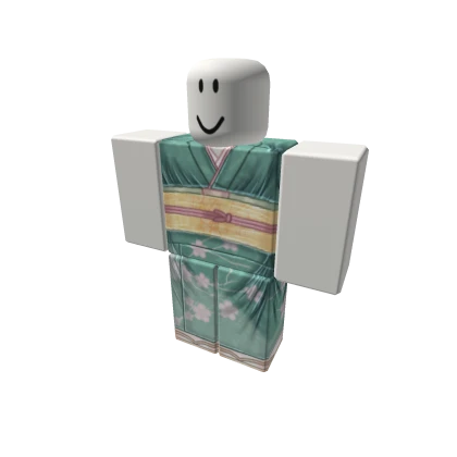 Blossoming Teal Kimono [B]