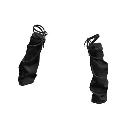 Black Y2K Denim Strap Arm Warmers🫐
