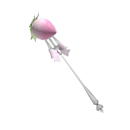 Strawberry on Fork (Pink)