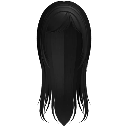 long emo wispy rockstar hairstyle in black