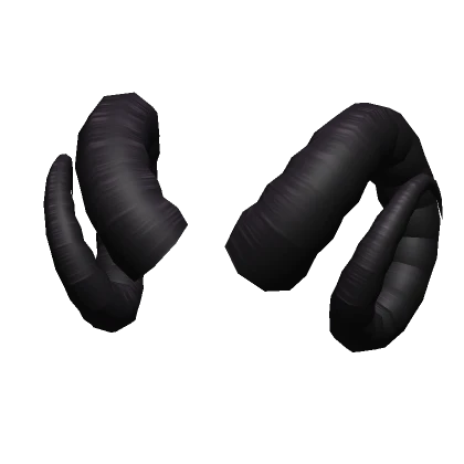 Oversized Ram Horns (Black)